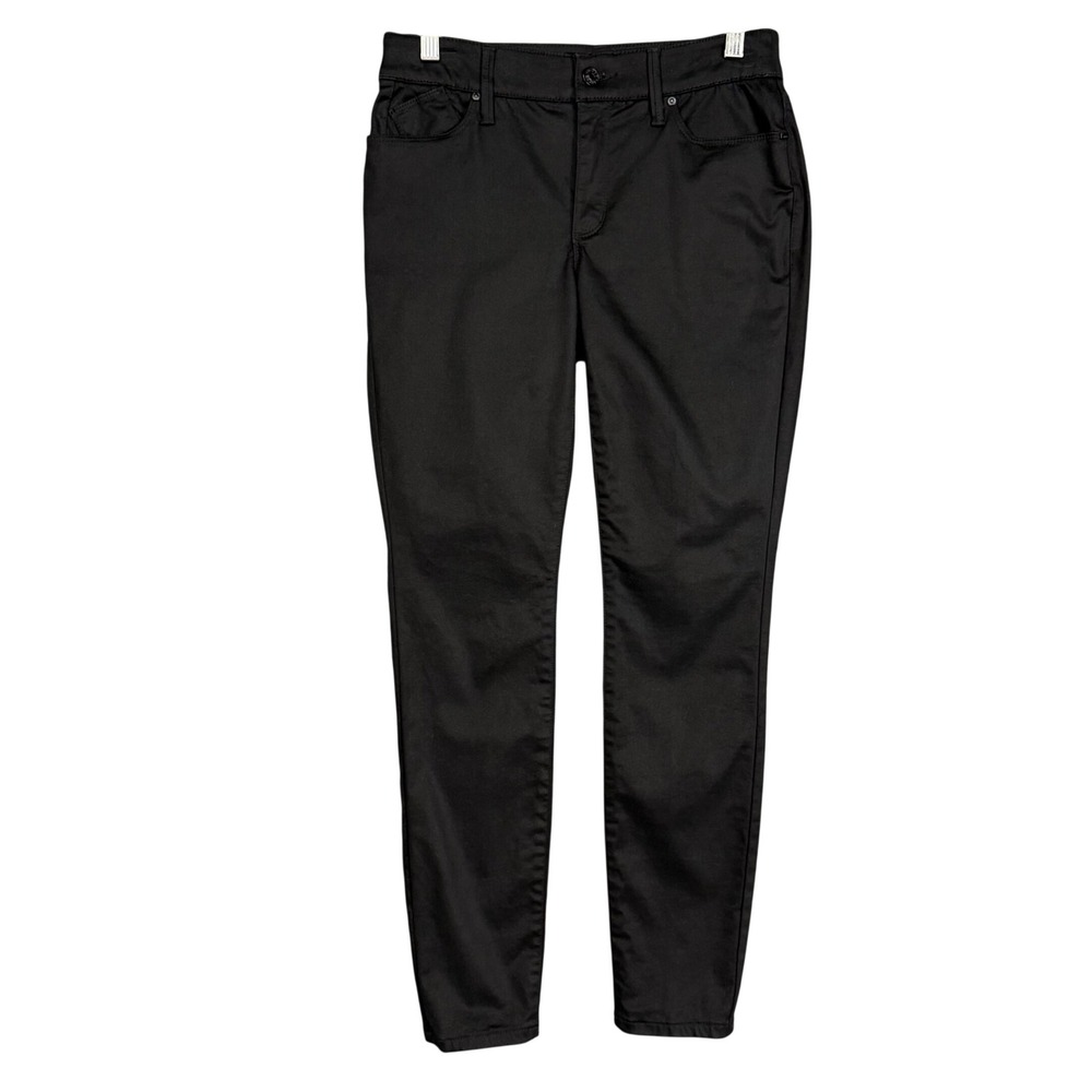 Chicos Pants 00 Womens 2 Black Skinny 5-Pocket Mid Rise Cotton Stretch Blend